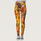 Blonde & Broke - Gemusterte Leggings - Weißes Logo (Vorderseite)