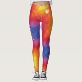 Blonde & Broke - Gemusterte Leggings - weißes Logo (Vorderseite)