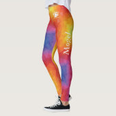 Blonde & Broke - Gemusterte Leggings - weißes Logo (Links)