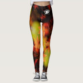 Blonde & Broke - Gemusterte Leggings - Weißes Logo (Vorderseite)