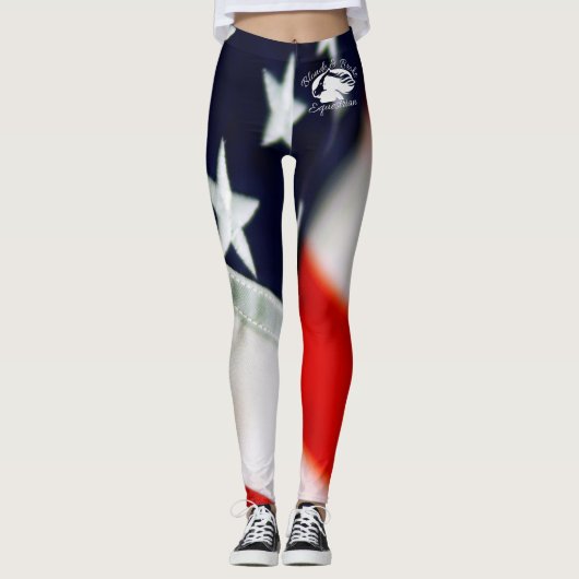 Blonde & Broke - Gemusterte Leggings - Weißes Logo (Vorderseite)