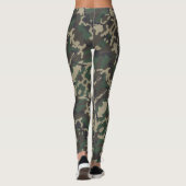 Blonde & Broke - Grünbraune Camouflage Leggings (Rückseite)