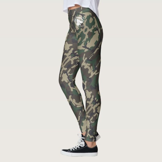 Blonde & Broke - Grünbraune Camouflage Leggings (Links)