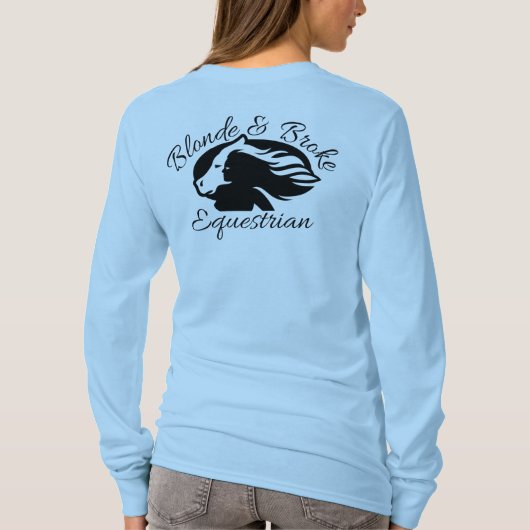 Blonde & Broke - Schwarzes Logo (vorne/hinten) T-Shirt (Rückseite)