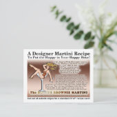 Blonde Brownie Martini Rezept Postkarte (Stehend Vorderseite)