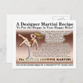 Blonde Brownie Martini Rezept Postkarte (Vorne/Hinten)