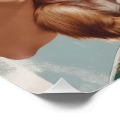 Blonde Button-Up mit niedlicher Welpe Poster (Ecke)