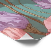 Blonde Button-Up Pastel-Blume Poster (Ecke)