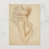 Blonde Button Up Postkarte (Vorderseite)