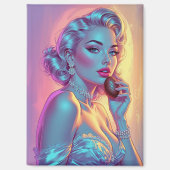 Blonde Button-Up Schokolade Ostereier Magnet (Vorderseite)