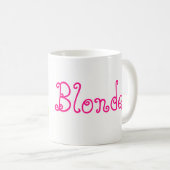 blonde Cartoon Tasse (VorderseiteRechts)