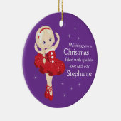 Blonde Christmas Ballerina Keramik Ornament (Rechts)