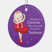 Blonde Christmas Ballerina Keramik Ornament (Links)
