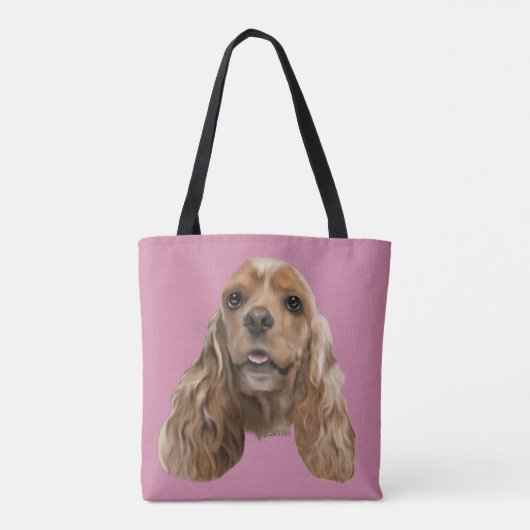 Blonde Cocker Spaniel Dog Tasche (Rückseite)