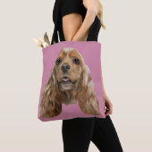 Blonde Cocker Spaniel Dog Tasche (Von Nahem)