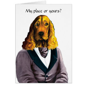 Blonde Cocker spaniel-Karte Englisch-DR181