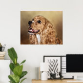 Blonde Cocker Spaniel Poster (Heimbüro)