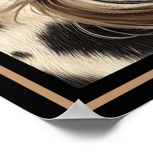 Blonde Country Cow Girl Funny Poster (Ecke)