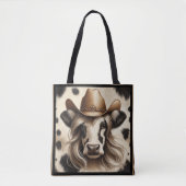 Blonde Country Cow Girl Funny Tasche (Vorderseite)