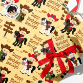 Blonde Cowboy Personalisiert Wrapping Paper Geschenkpapier