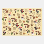 Blonde Cowboy Personalisiert Wrapping Paper Sheet Geschenkpapier Set (Vorderseite 3)