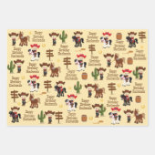 Blonde Cowboy Personalisiert Wrapping Paper Sheet Geschenkpapier Set (Vorderseite 2)