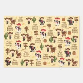 Blonde Cowboy Personalisiert Wrapping Paper Sheet Geschenkpapier Set (Vorderseite)