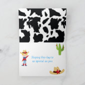 Blonde Cowboy Western Geburtstagsparty Karte (Innenseite)