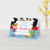 Blonde Cowboy Western Geburtstagsparty Karte (Gelbe Blume)