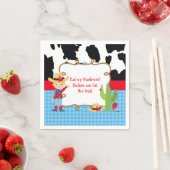 Blonde Cowboy Western Geburtstagsparty Serviette (Beispiel)