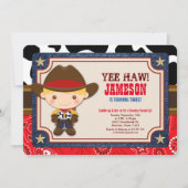 Blonde Cowboy Western Old West Birthday Einladung (Vorderseite)