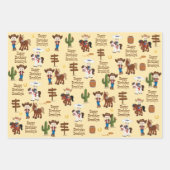 Blonde Cowgirl Personalisiert Wrapping Paper Sheet Geschenkpapier Set (Vorderseite)