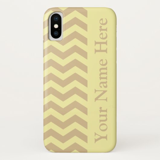 Blonde Cream Neutral Chevrons Case-Mate iPhone Hülle (Rückseite)