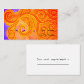Blonde Curls Hair Stylist Business Card Visitenkarte (Vorne/Hinten)
