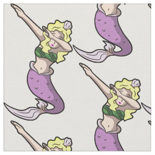 blonde Dabbing-Meerjungfrau Stoff
