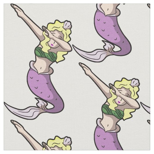 blonde Dabbing-Meerjungfrau Stoff (Nahaufnahme)
