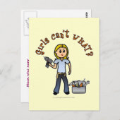 Blonde Do-it-Yourself Diva Postkarte (Vorne/Hinten)