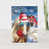 Blonde Draft Horse Funny MAREy Weihnachten (Vorderseite)
