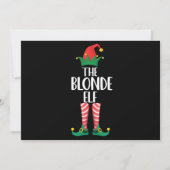 Blonde Elf Matching Familienweihnachtself Einladung (Vorderseite)