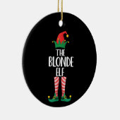 Blonde Elf Matching Familienweihnachtself Keramik Ornament (Rechts)