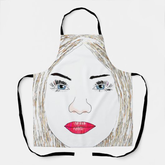 Blonde Face Line Schürze (Vorderseite)
