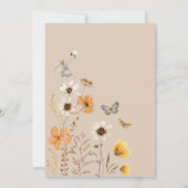 Blonde Fairy Boho Wildblume Garden Girl Dankeskarte (Rückseite)