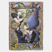 Blonde Fairy Floral Lila Decke (Vorderseite Vertikal)