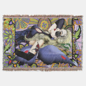Blonde Fairy Floral Lila Decke (Vorderseite)