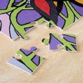 Blonde Fairy Floral Lila Puzzle (Seite)