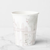 Blonde Fairy Girl Baby Dusche Pappbecher (Rückseite)