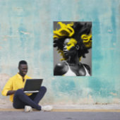 Blonde Farbe für Schwarzes Haar Poster