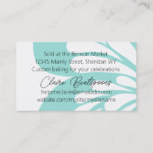 Blonde Fee Magie Löffel Backbäckerei Konditorei Ko Visitenkarte (Rückseite)