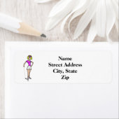 Blonde Female Golfer Rücksendeadresse (Insitu)