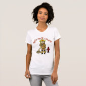 Blonde Feuerwehrmädchen T-Shirt (Vorne ganz)
